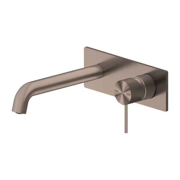 MECCA WALL BASIN/BATH MIXER 120/160/185/230/260MM SPOUT BRUSHED BRONZE (NR221910a120/160/185/230/260BZ)