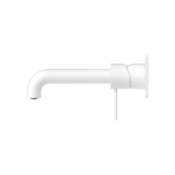 MECCA WALL BASIN/BATH MIXER 120/160/185/230/260MM SPOUT MATTE WHITE (NR221910a120/160/185/230/260MW)