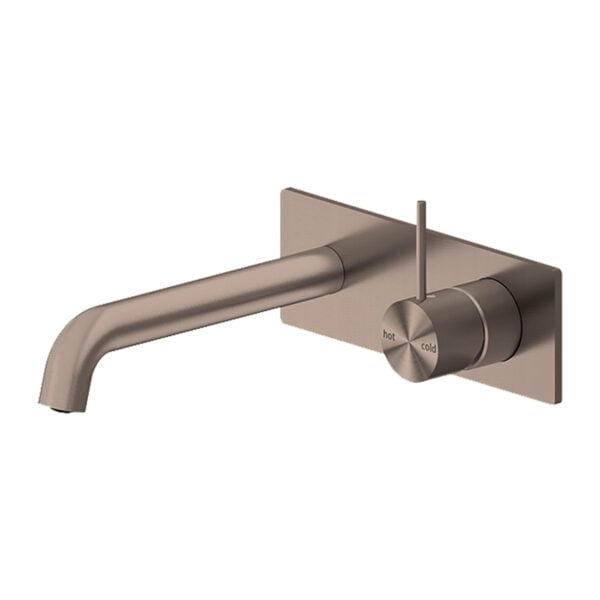 MECCA WALL BASIN/BATH MIXER HANDLE UP 120/160/185/230/260 MM SPOUT BRUSHED BRONZE (NR221910b120/160/185/230/260 BZ)