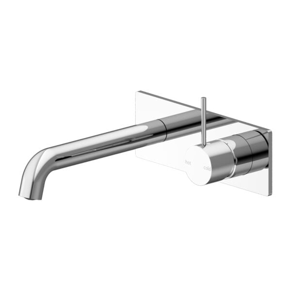MECCA WALL BASIN/BATH MIXER HANDLE UP 120/160/185/230/260MM SPOUT CHROME (NR221910b120/160/185/230/260 CH)