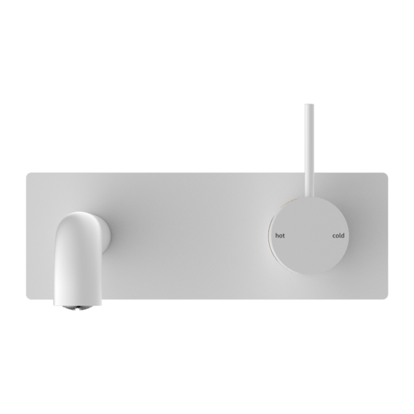 MECCA WALL BASIN/BATH MIXER HANDLE UP 120/160/185/230/260 MM SPOUT MATTE WHITE (NR221910b120/160/185/230/260 MW)