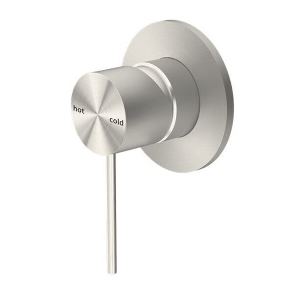 MECCA SHOWER MIXER VALVE KIT SINGLE HANDLE SHOWER VALVE BODY REPLACEMENT SINGLE FUNCTION ROUGH-IN VALVE BRUSHED NICKEL (NR221911BN)