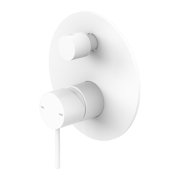 MECCA SHOWER MIXER WITH DIVERTOR SHOWER VALVE MATTE WHITE (NR221911aMW)