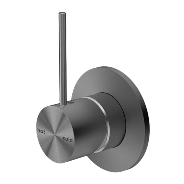 MECCA SHOWER MIXER VALVE KIT SINGLE HANDLE SHOWER VALVE BODY REPLACEMENT SINGLE FUNCTION ROUGH-IN VALVE HANDLE UP GUN METAL (NR221911bGM)
