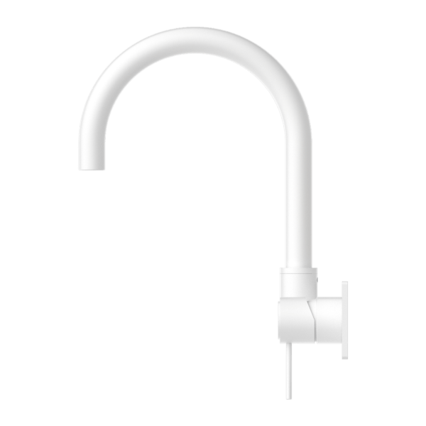 MECCA WALL BASIN/BATH MIXER SWIVEL SPOUT MATTE WHITE (NR221910qMW)