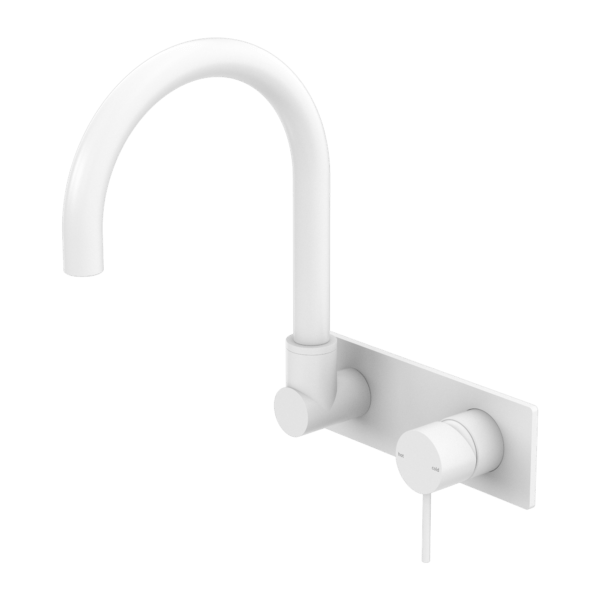 MECCA WALL BASIN/BATH MIXER SWIVEL SPOUT MATTE WHITE (NR221910qMW)