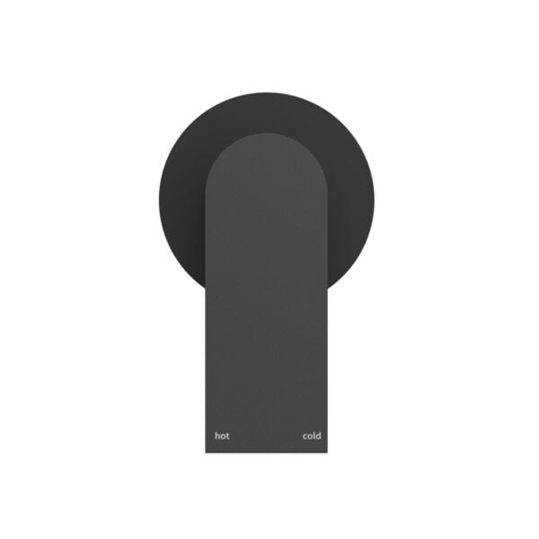 BIANCA SHOWER MIXER ROUND PLATE MATTE BLACK (NR321511dMB)
