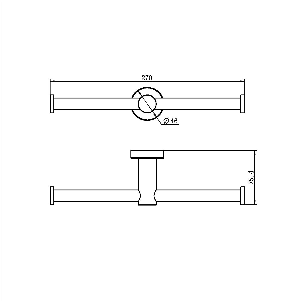 MECCA DOUBLE TOILET ROLL HOLDER CHROME(NR1986dCH)