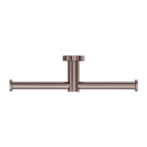 MECCA DOUBLE TOILET ROLL HOLDER BRUSHED BRONZE (NR1986dBZ)