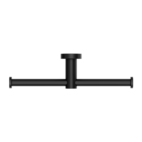 MECCA DOUBLE TOILET ROLL HOLDER MATTE BLACK (NR1986dMB)