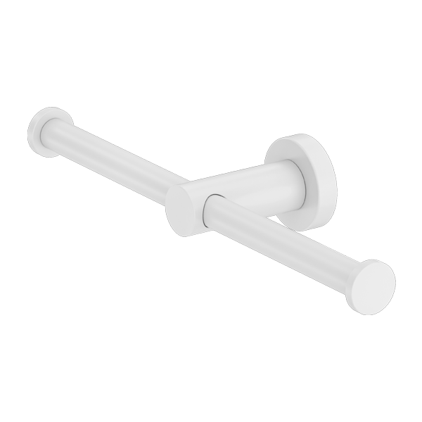 MECCA DOUBLE TOILET ROLL HOLDER MATTE WHITE (NR1986dMW)