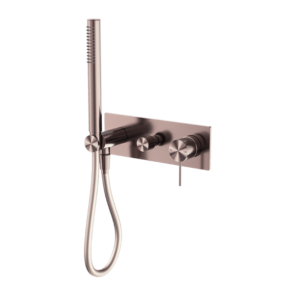 MECCA SHOWER MIXER WITH DIVERTOR SYSTEM SHOWER FAUCET SET WITH 2 HANDLES BRUSHED BRONZE (NR221912eBZ)
