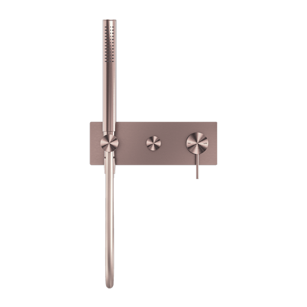 MECCA SHOWER MIXER WITH DIVERTOR SYSTEM SHOWER FAUCET SET WITH 2 HANDLES BRUSHED BRONZE (NR221912eBZ)