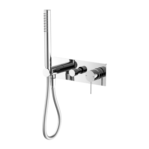 MECCA SHOWER MIXER WITH DIVERTOR SYSTEM SHOWER FAUCET SET WITH 2 HANDLES CHROME (NR221912eCH)