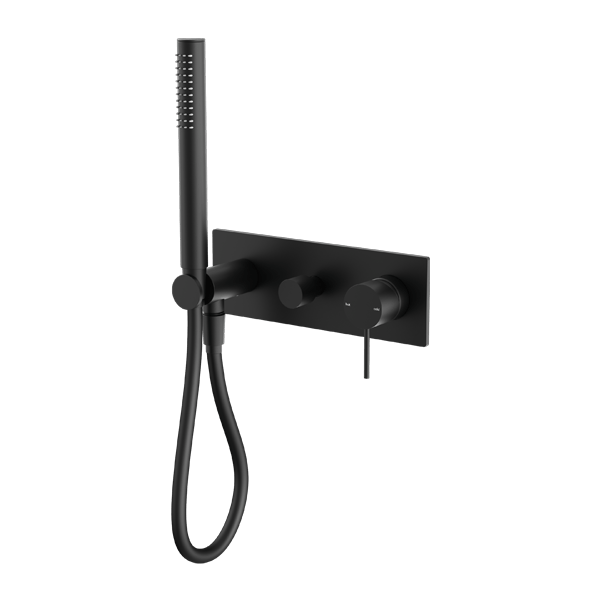 MECCA SHOWER MIXER WITH DIVERTOR SYSTEM SHOWER FAUCET SET WITH 2 HANDLES MATTE BLACK (NR221912eMB)