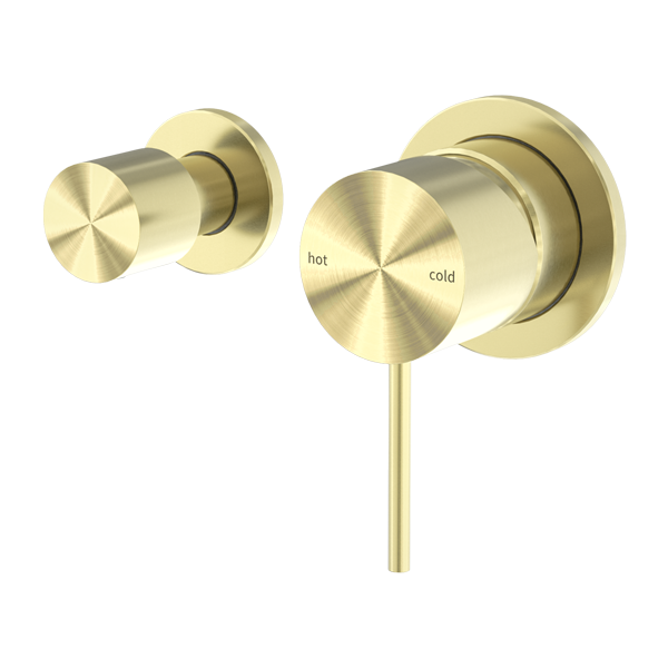MECCA SHOWER MIXER WITH HORIZONTAL 2 WAY DIVERTOR SHOWER VALVE BRUSHED GOLD (NR221911uBG)