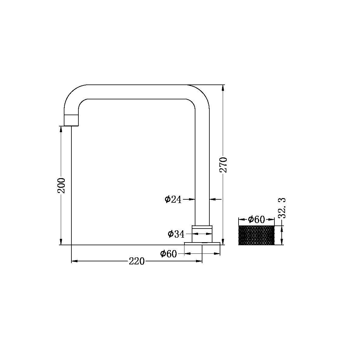 OPAL PROGRESSIVE TALL BASIN SET GRAPHITE (NR252001aGR)