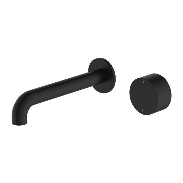 KARA PROGRESSIVE WALL BASIN/BATH SET 120/160/185/230/260MM SPOUT MATTE BLACK (NR271907a120/160/185/230/260 MB)