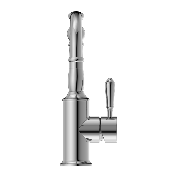 YORK BASIN MIXER HOOK SPOUT WITH METAL LEVER CHROME (NR69210202CH)