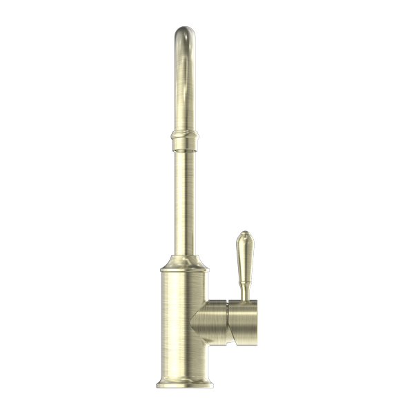 YORK KITCHEN MIXER GOOSNECK SPOUT WITH METAL LEVER AGED BRASS (NR69210602AB)