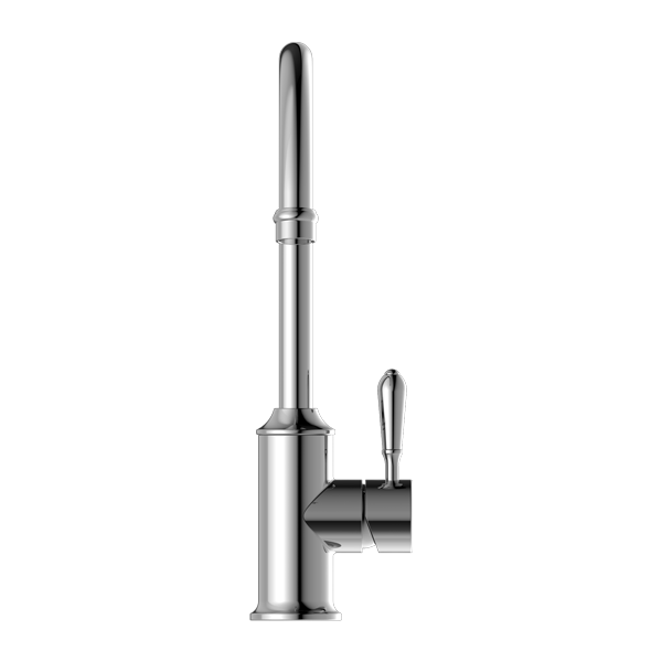 YORK KITCHEN MIXER GOOSNECK SPOUT WITH METAL LEVER CHROME (NR69210602CH)