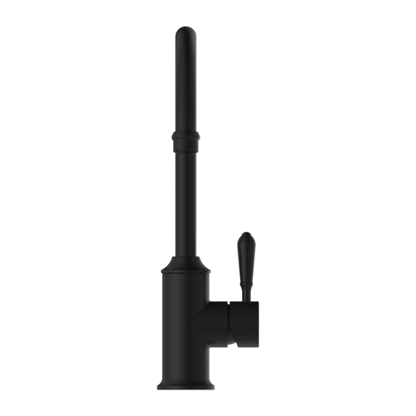 YORK KITCHEN MIXER GOOSNECK SPOUT WITH METAL LEVER MATTE BLACK (NR69210602MB)