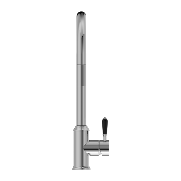 YORK PULL OUT SINK MIXER WITH VEGIE SPRAY FUNCTION WITH BLACK PORCELAIN LEVER CHROME (NR69210803CH)