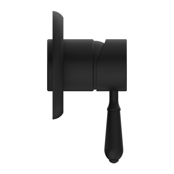 YORK SHOWER MIXER WITH METAL LEVER MATTE BLACK (NR69210902MB)