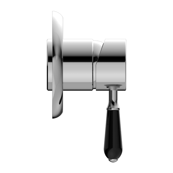 YORK SHOWER MIXER WITH BLACK PORCELAIN LEVER CHROME (NR69210903CH)