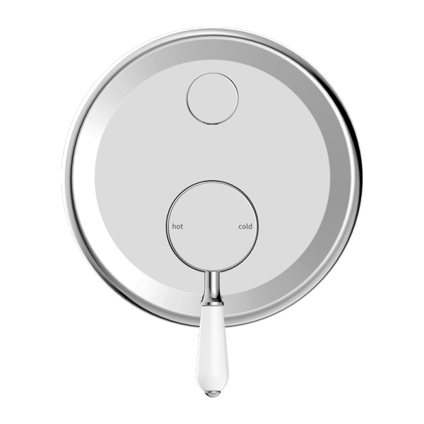 YORK SHOWER MIXER WITH DIVERTOR WITH WHITE PORCELAIN LEVER CHROME (NR692109A01CH)