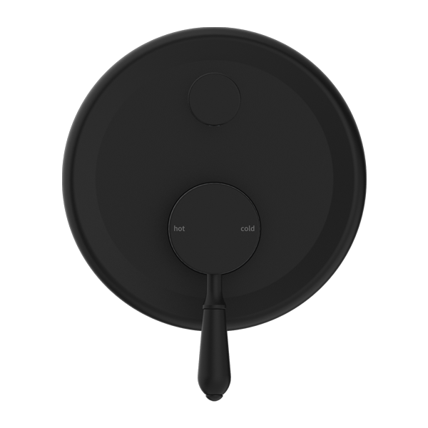 YORK SHOWER MIXER WITH DIVERTOR WITH METAL LEVER MATTE BLACK (NR692109A02MB)