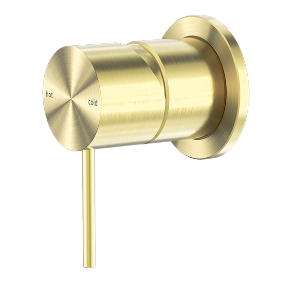 MECCA VALVE KIT SINGLE HANDLE SHOWER VALVE BODY REPLACEMENT SINGLE FUNCTION ROUGH-IN VALVE WITH 60MM PLATE BRUSHED GOLD (NR221911hBG)