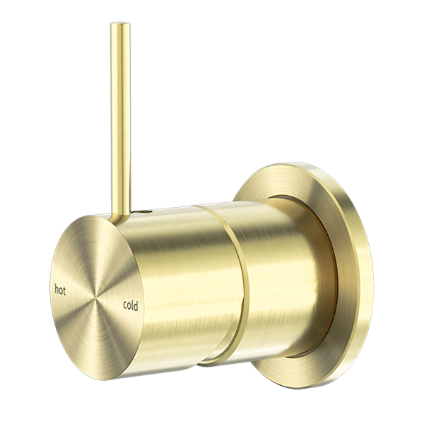 MECCA SHOWER MIXER VALVE KIT SINGLE HANDLE SHOWER VALVE BODY REPLACEMENT WITH 60MM PLATE HANDLE UP BRUSHED GOLD (NR221911jBG)