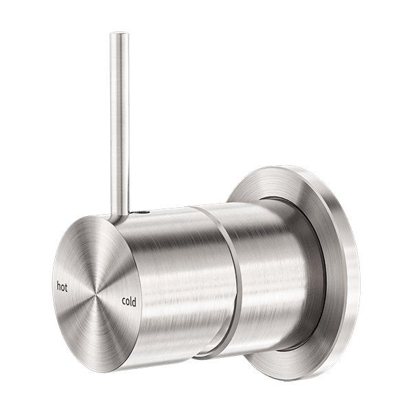 MECCA SHOWER MIXER VALVE KIT SINGLE HANDLE SHOWER VALVE BODY REPLACEMENT WITH 60MM PLATE HANDLE UP BRUSHED NICKEL (NR221911jBN)