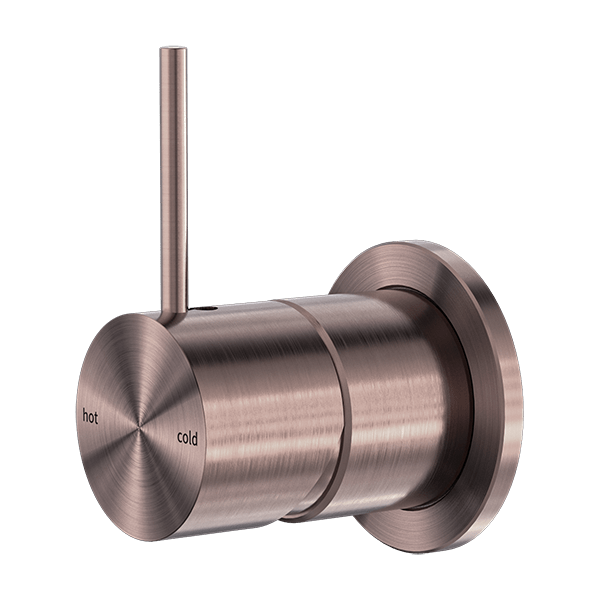 MECCA SHOWER MIXER VALVE KIT SINGLE HANDLE SHOWER VALVE BODY REPLACEMENT WITH 60MM PLATE HANDLE UP BRUSHED BRONZE (NR221911jBZ)