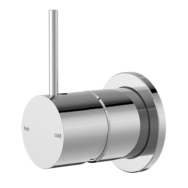 MECCA SHOWER MIXER VALVE KIT SINGLE HANDLE SHOWER VALVE BODY REPLACEMENT WITH 60MM PLATE HANDLE UP CHROME (NR221911jCH)