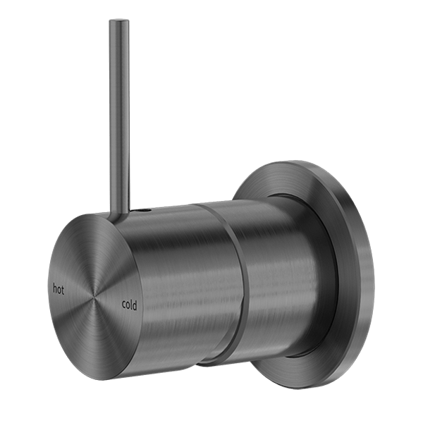 MECCA SHOWER MIXER VALVE KIT SINGLE HANDLE SHOWER VALVE BODY REPLACEMENT WITH 60MM PLATE HANDLE UP GUN METAL (NR221911jGM)