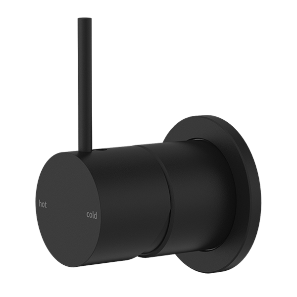 MECCA SHOWER MIXER VALVE KIT SINGLE HANDLE SHOWER VALVE BODY REPLACEMENT WITH 60MM PLATE HANDLE UP MATTE BLACK (NR221911jMB)