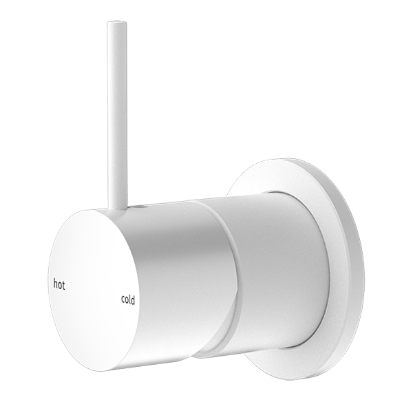 MECCA SHOWER MIXER VALVE KIT SINGLE HANDLE SHOWER VALVE BODY REPLACEMENT WITH 60MM PLATE HANDLE UP MATTE WHITE (NR221911jMW)