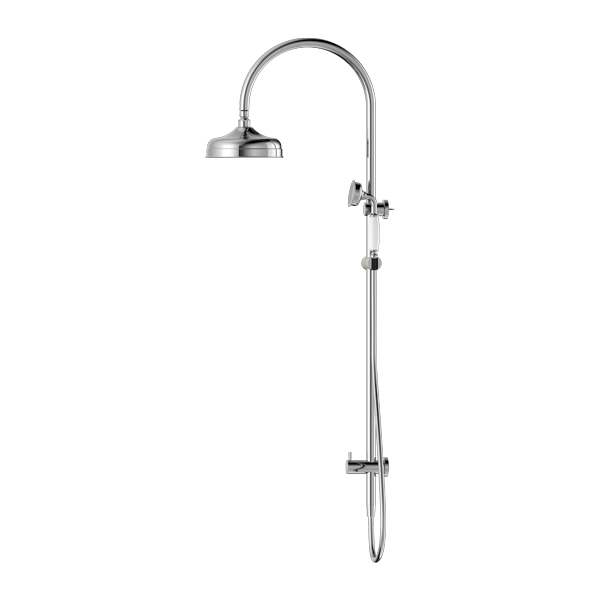 YORK TWIN SHOWER WITH WHITE PORCELAIN HAND SHOWER CHROME (NR69210501CH)
