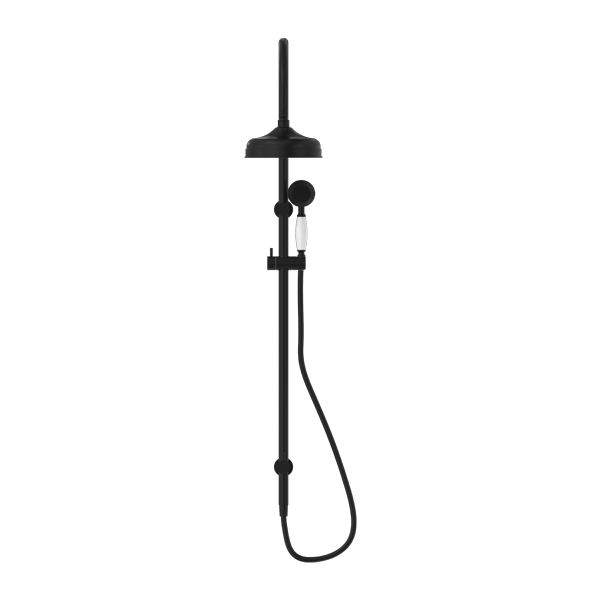 YORK TWIN SHOWER WITH WHITE PORCELAIN HAND SHOWER MATTE BLACK (NR69210501MB)