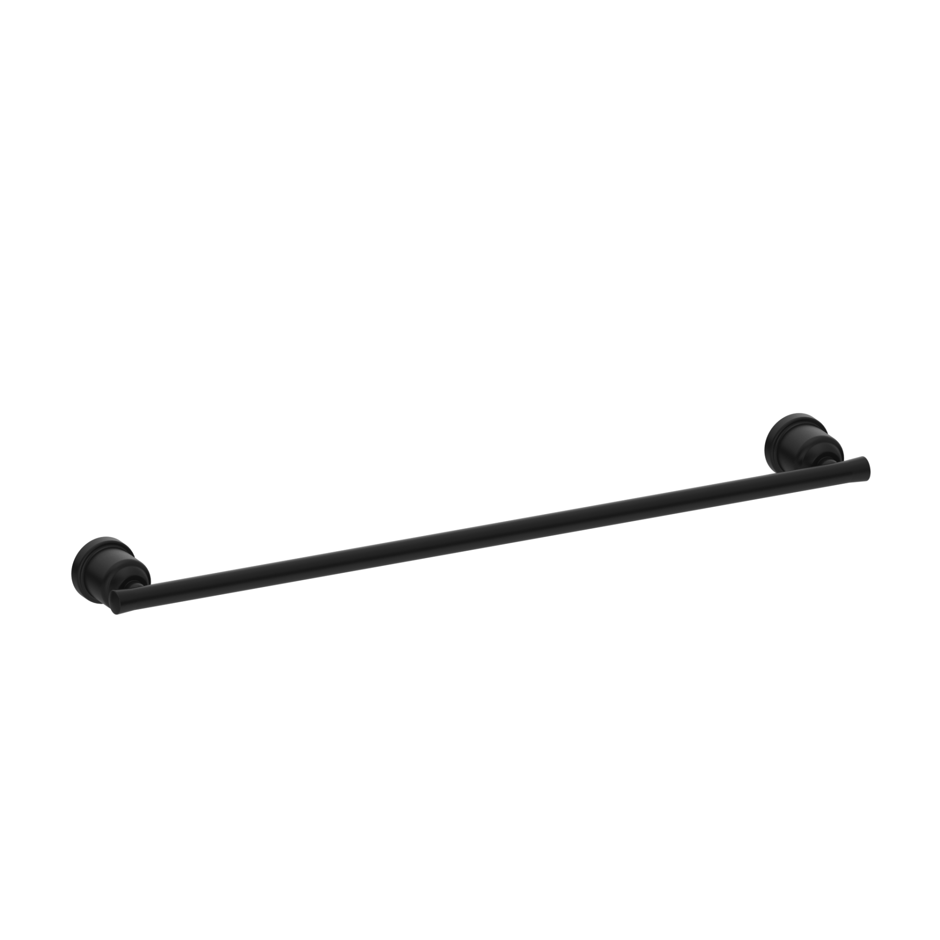YORK SINGLE TOWEL RAIL 600MM MATTE BLACK (NR6924MB)