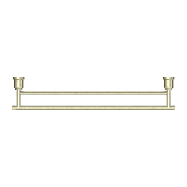 YORK DOUBLE TOWEL RAIL 600MM AGED BRASS (NR6924dAB)
