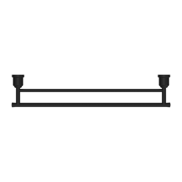 YORK DOUBLE TOWEL RAIL 600MM MATTE BLACK (NR6924dMB)
