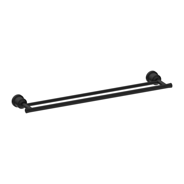 YORK DOUBLE TOWEL RAIL 600MM MATTE BLACK (NR6924dMB)