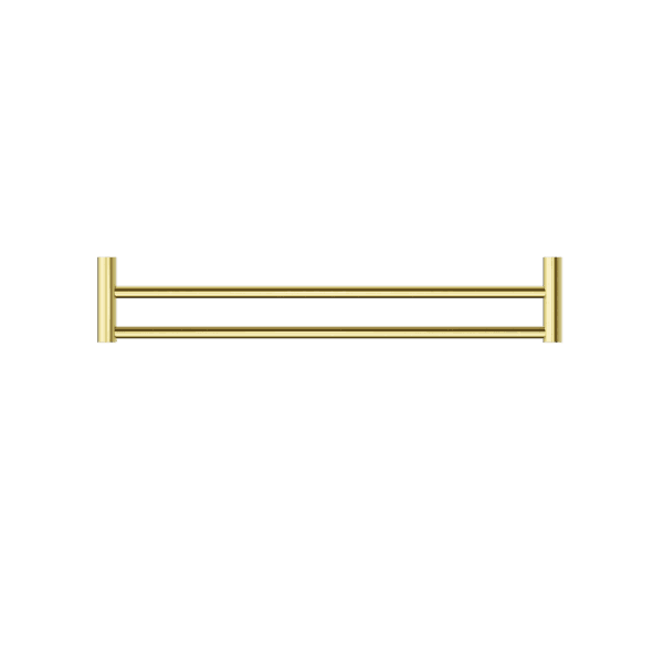 NEW MECCA DOUBLE TOWEL RAIL 800MM BRUSHED GOLD (NR2330dBG)