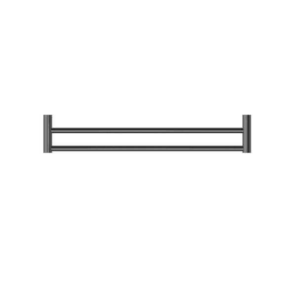 NEW MECCA DOUBLE TOWEL RAIL 800MM GUN METAL (NR2330dGM)
