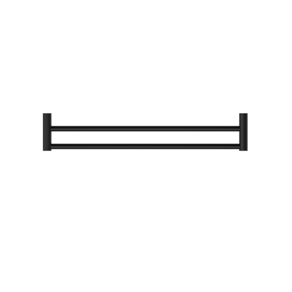 NEW MECCA DOUBLE TOWEL RAIL 800MM MATTE BLACK (NR2330dMB)