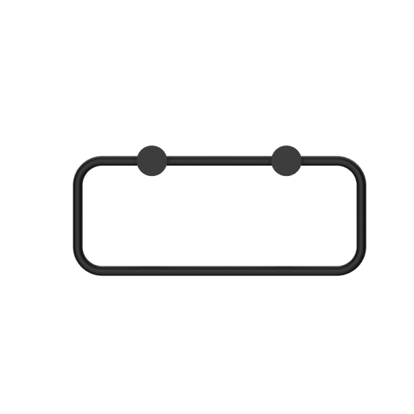 NEW MECCA TOWEL RING MATTE BLACK (NR2380aMB)