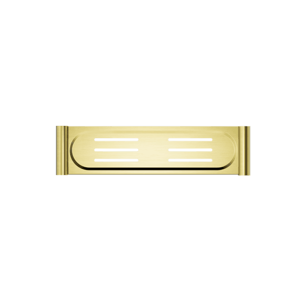 NEW MECCA METAL SHOWER SHELF BRUSHED GOLD (NR2387aBG)